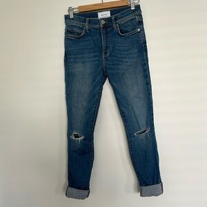 Super soft and stretchy blue jeans